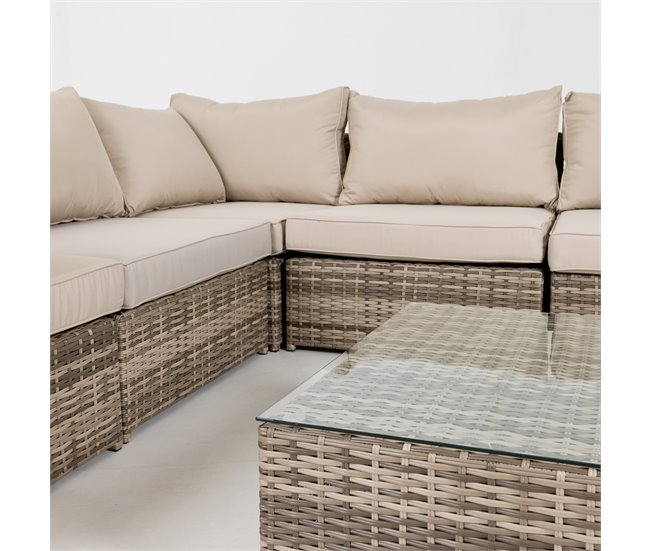 Set jardín con sofá rinconera TURIN IV Beige
