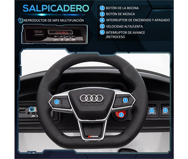 Coche Eléctrico Infantil PP, Metal HOMCOM Blanco