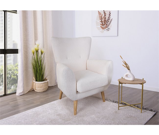 Sillón decorativo color blanco BOB Blanco