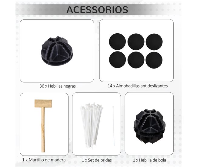 Jaula para Animales Acero, PP PawHut Negro