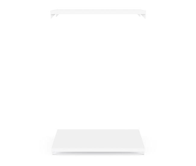 Set DRESSING II de 2 estantes Blanco