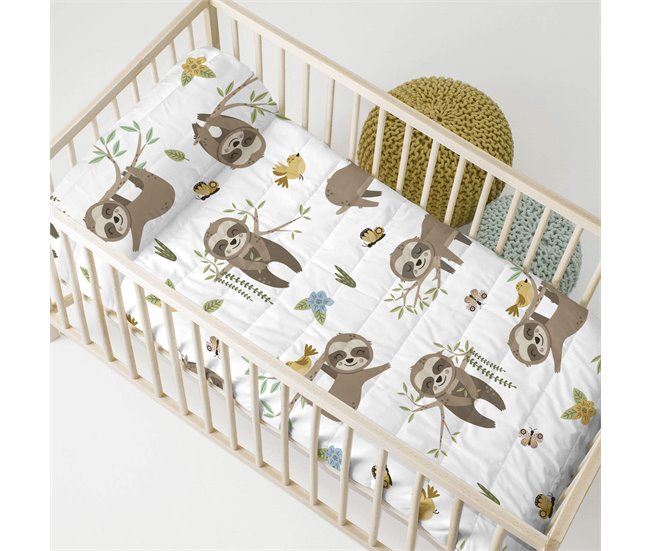 Happy sloth Colcha Multicolor