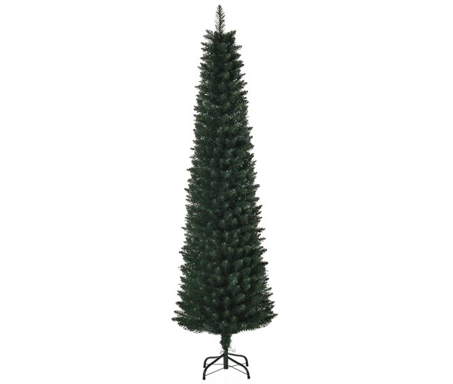 Árbol de Navidad PVC, Metal HOMCOM, hogar - decoración hogareña Verde
