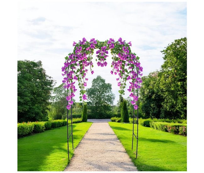 Acomoda Textil – Arco de jardín de Metal para Eventos. Negro