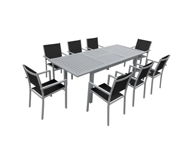 Conjunto de muebles de jardín CAPRI Negro