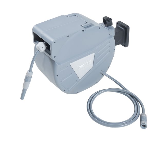 Enrollador de manguera de agua mural Amersfoort con manguera Gris