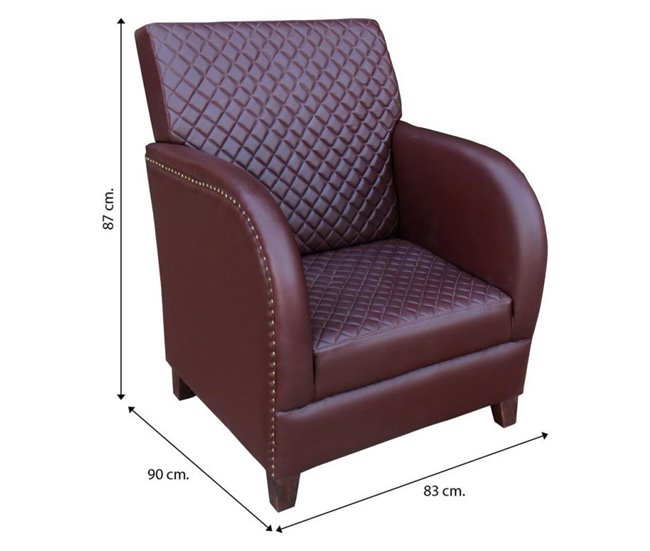 Sillón de polipiel Marron