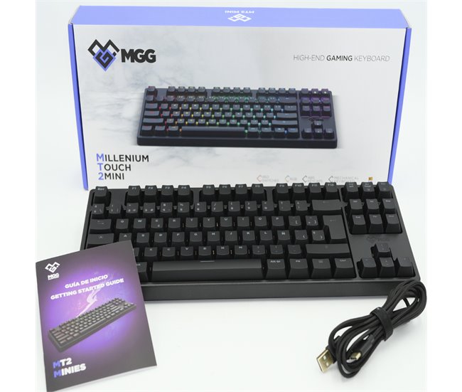 Teclado Mecánico TKL Gaming Teclas doble inyección QWERTY Español Negro