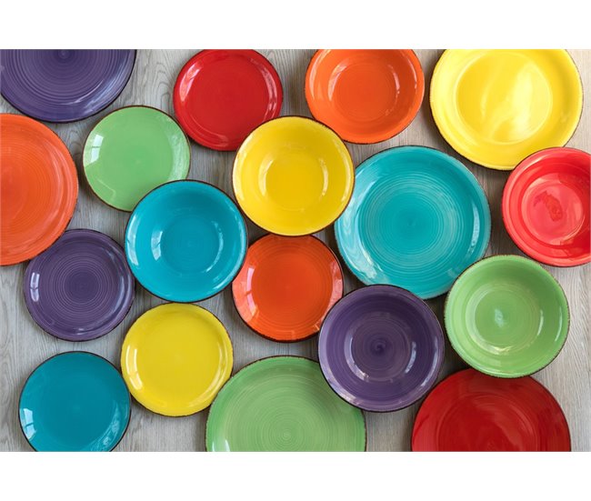 Vajilla COLORS 18 piezas gres multicolor Multicolor