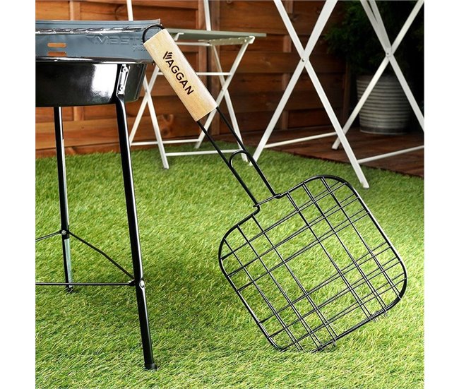 WELL HOME - Parrilla Grill con revestimiento antiadherente Negro
