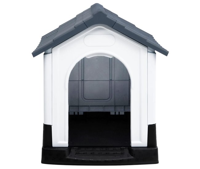 Caseta Para Perros Blanco/ Gris