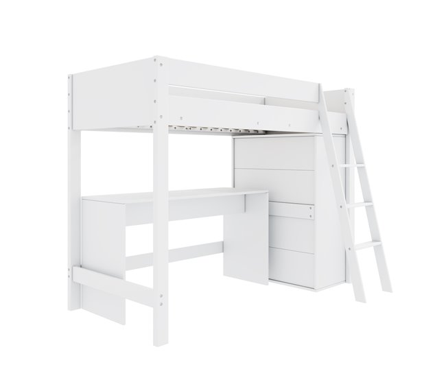 Cama alta para niños Blanco