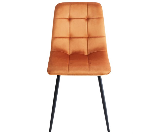 Beliani Silla de comedor POWELL Naranja