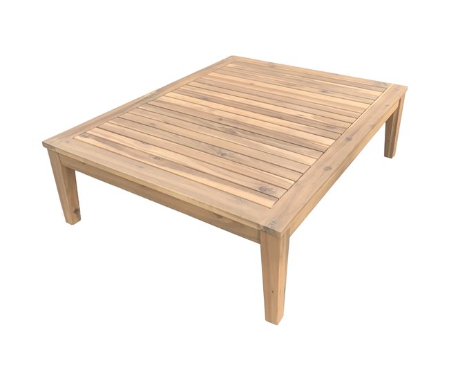 Conjunto de muebles de jardín acacia PANGKOR 4 asientos con cojines Gris