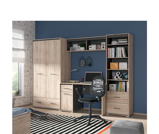 Armario 2 puertas 1 cajón Abriel Madera