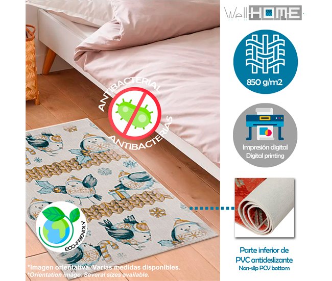 Alfombra De 80 X 150Cm 150x80 Beige