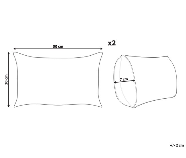 Beliani Cojín decorativo MILLET 50x30 Blanco/ Beige