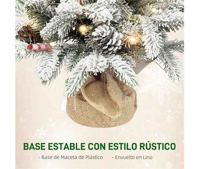 Árbol de Navidad Plástico, Lino HOMCOM, hogar - decoración Verde