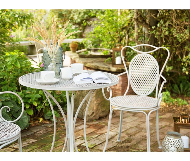 Beliani Conjunto bistro CILENTO Gris Claro