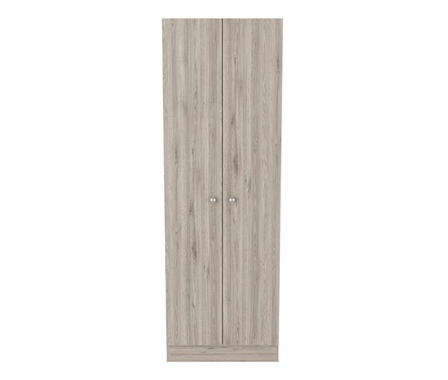 Armario Multifuncional Z, con dos puertas y estantes internos Gris