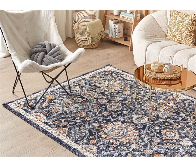 Beliani Alfombra de pelo corto MALISHKA 160x230 Azul