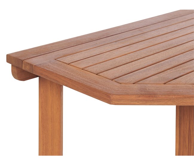 Beliani Mesa plegable TREIA Marron