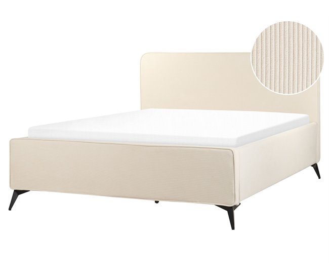 Beliani Cama Pana VALOGNES 172x220 Beige