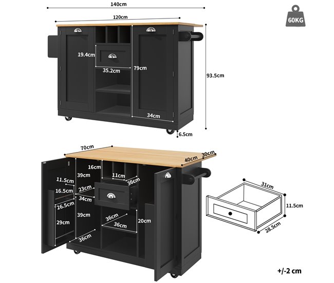 Armarios de Cocina Negro
