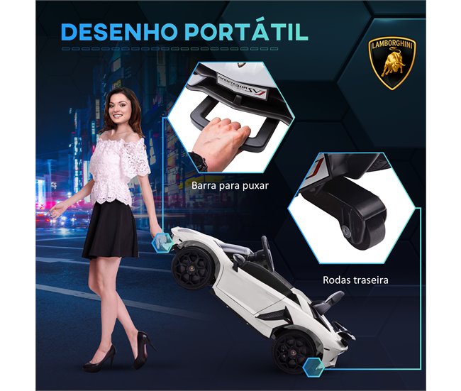 Coche Eléctrico Infantil PP, Metal HOMCOM Blanco