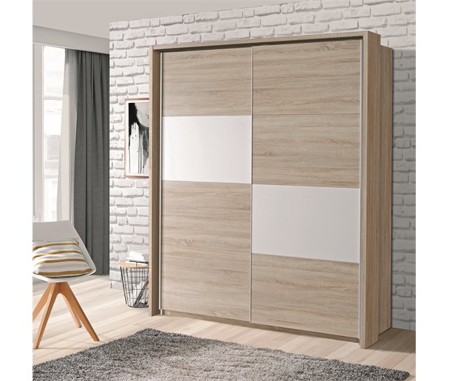 Armario SKIVE puertas correderas 170x209cm Roble