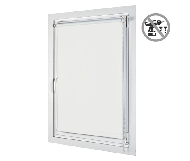Estores plegables Estor Paqueto Con Varillas para Ventanas Blanco Veta