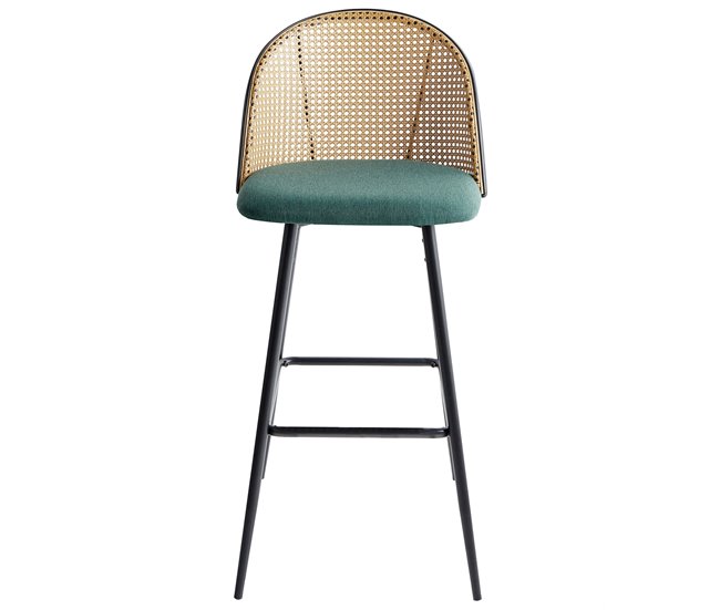 Beliani Silla de bar CORNELL Negro/ Verde