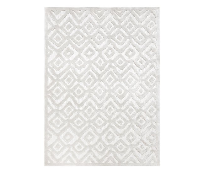 Alfombra SANTO sisal 58381 diamantes zigzag 200x290 Crema