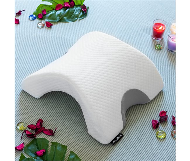 Almohada Viscoelástica Cervical para Parejas Blanco