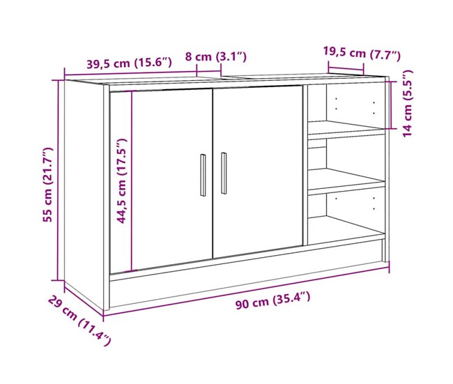 Armario De Lavabo Blanco