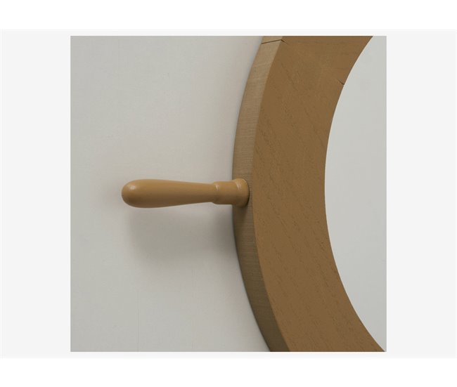 Espejo redondo de pared KONTROLO Madera