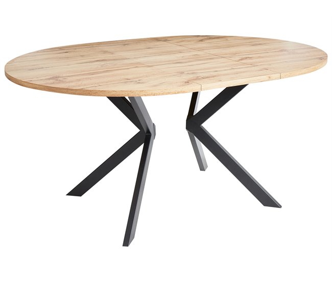 Beliani Mesa de comedor extensible CARLEA Marron Claro