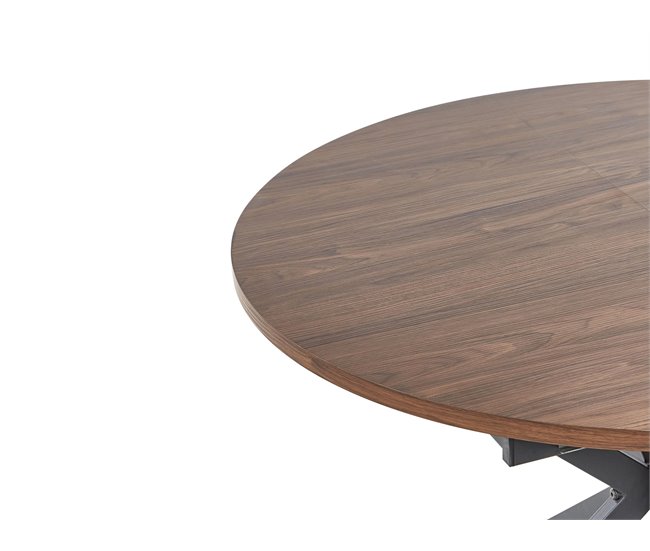 Beliani Mesa de comedor extensible FRIONA Madera Oscura