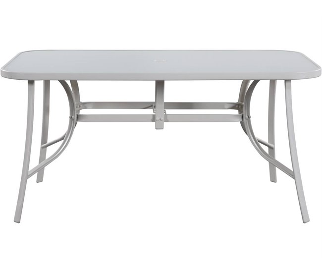 Conjunto De Jardín Mesa + 6 sillas de Textileno Azul