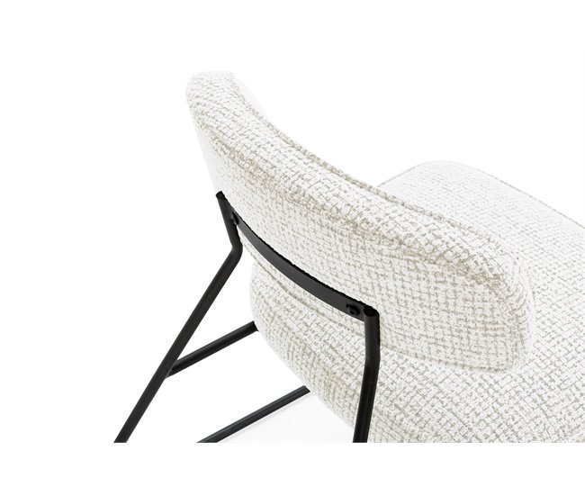 Sillón decorativo ELON Blanco/ Beige