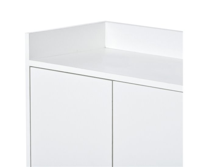 Aparador, 4 puertas, mueble comedor, comedor, sala, cocina 120 Blanco