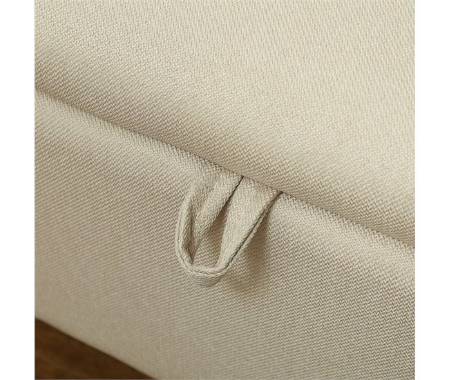 Banco de Almacenaje Poliéster, Espuma HOMCOM Crudo