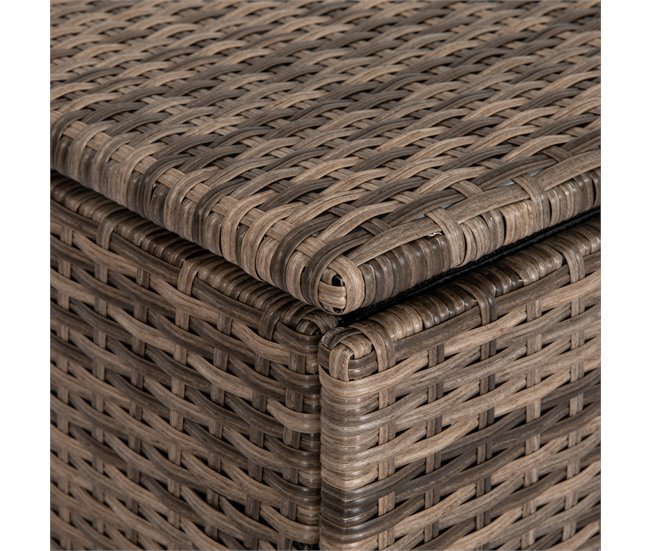 Baúl de Exterior Acero, PE Outsunny Marron