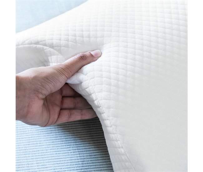 Almohada Viscoelástica Cervical para Parejas Blanco
