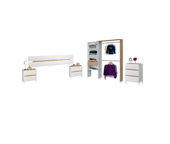 Dormitorio Ezra 3C Plus V2 216x3 Roble