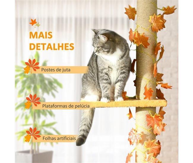 Árbol para Gatos Aglomerado de Madera Naranja