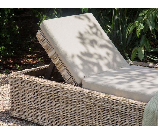 Beliani Tumbona PALESE Gris/natural