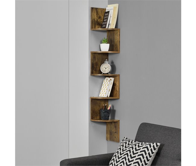 Estante esquinero zigzag mueble de almacaje 03_0005172 Nogal