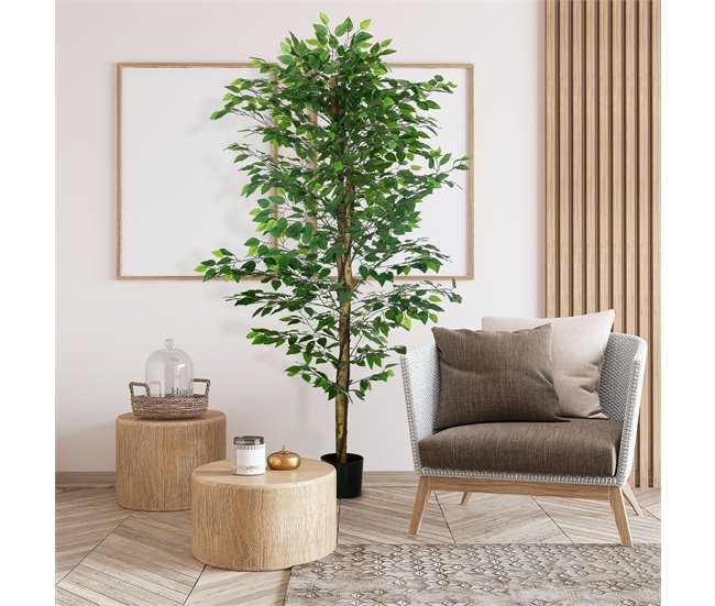 Planta Artificial PEVA HOMCOM, hogar - decoración Verde