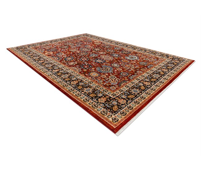 Alfombra KESHAN franjas Ornamento marco oriental 7573/53577 160x230 Multicolor